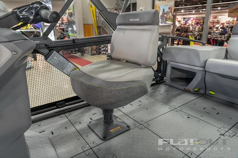 Slide: The Image of 2024 Sea-Doo SWITCH Cruise 21 interior with comfortable seating and modern design. Save $12,000. - 12