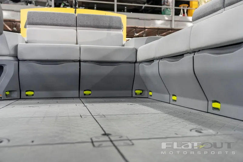Slide: The Image of 2024 Sea-Doo SWITCH Cruise 21 interior seating, showcasing spacious and modern design. - 18