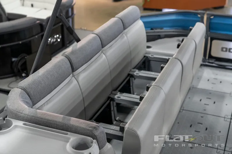 Slide: The Image of 2024 Sea-Doo SWITCH Cruise 21 interior seating, showcasing spacious and comfortable design. - 24