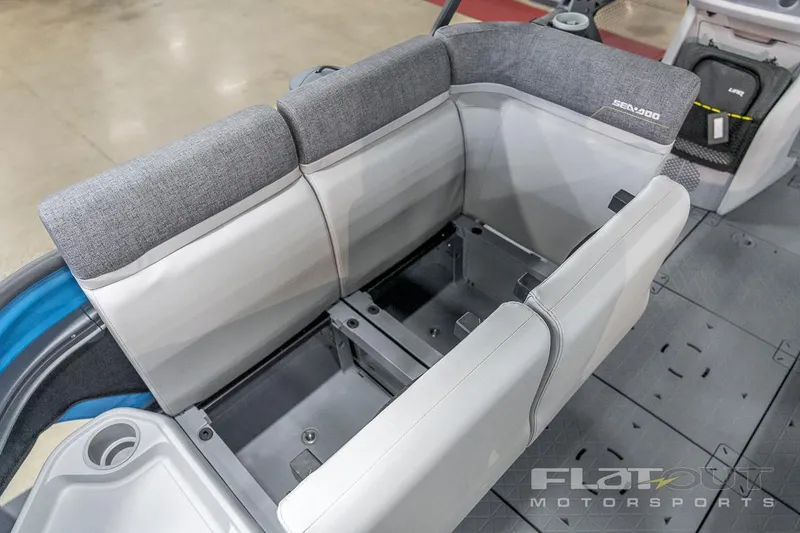 Slide: The Image of 2024 Sea-Doo SWITCH Cruise 21 interior seating, showcasing spacious and comfortable design. - 28