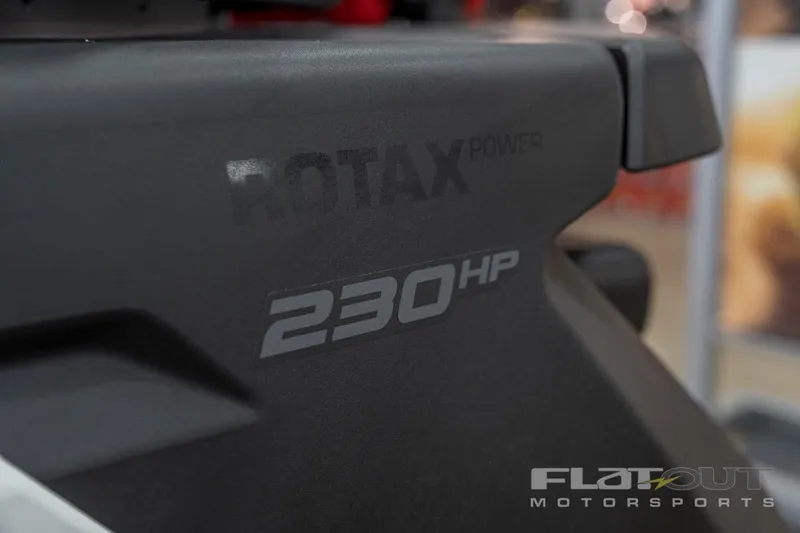 Slide: The Image of Close-up of 2024 Sea-Doo SWITCH Cruise 21, featuring 230HP Rotax engine. - 5