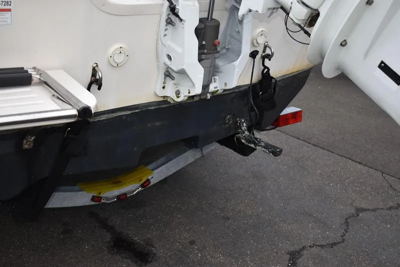 Slide: The Image of 2022 Carolina Skiff 19 LS boat transom and motor mount detail. - 46