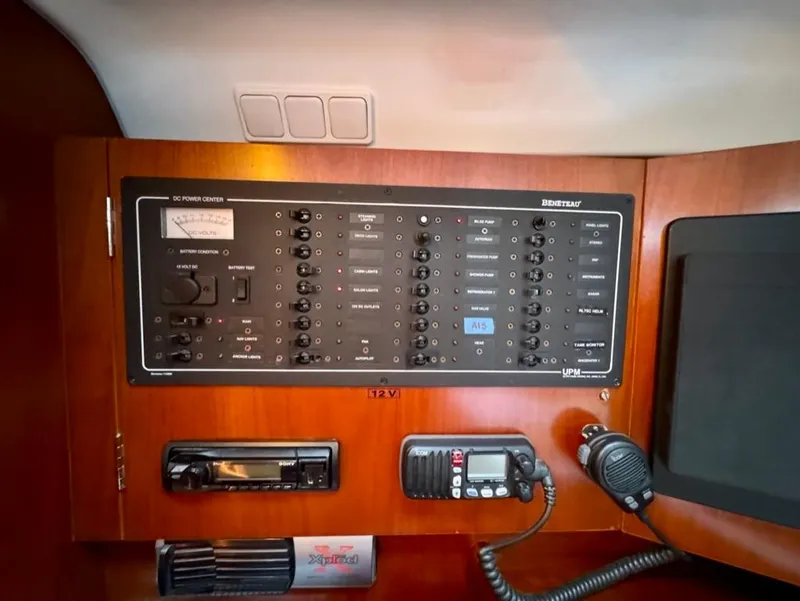 Slide: The Image of Control panel of a 2004 Beneteau Oceanis Clipper 473 yacht interior. - 24