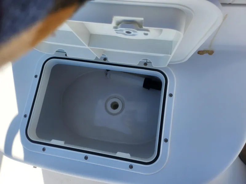 Slide: The Image of Open storage compartment on 2008 Sea King 180CC boat. - 18