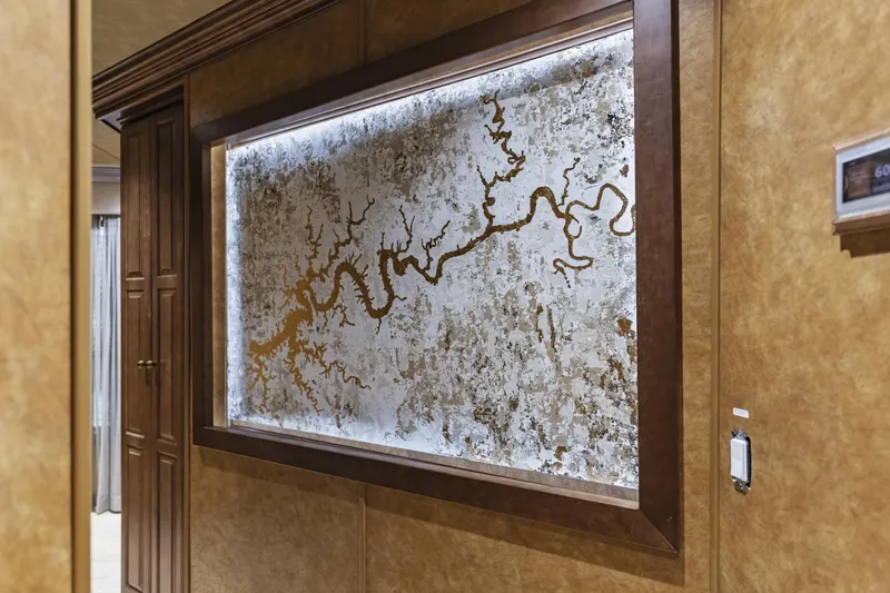 Slide: The Image of Framed abstract wall art with intricate patterns, Sharpe 20 x 100, 2009 model. - 15