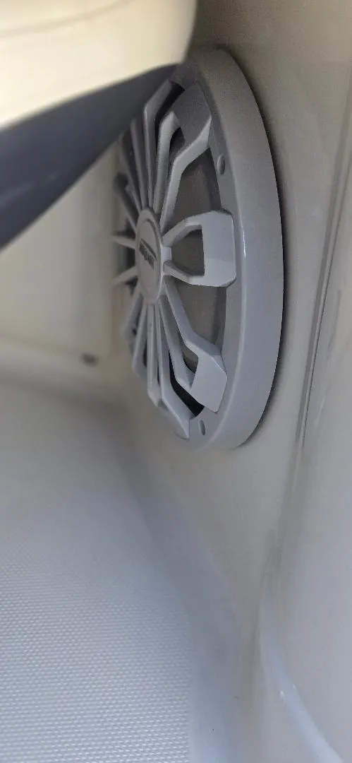 Slide: The Image of Speaker installed in a 2010 Monterey 254FS boat interior. - 11