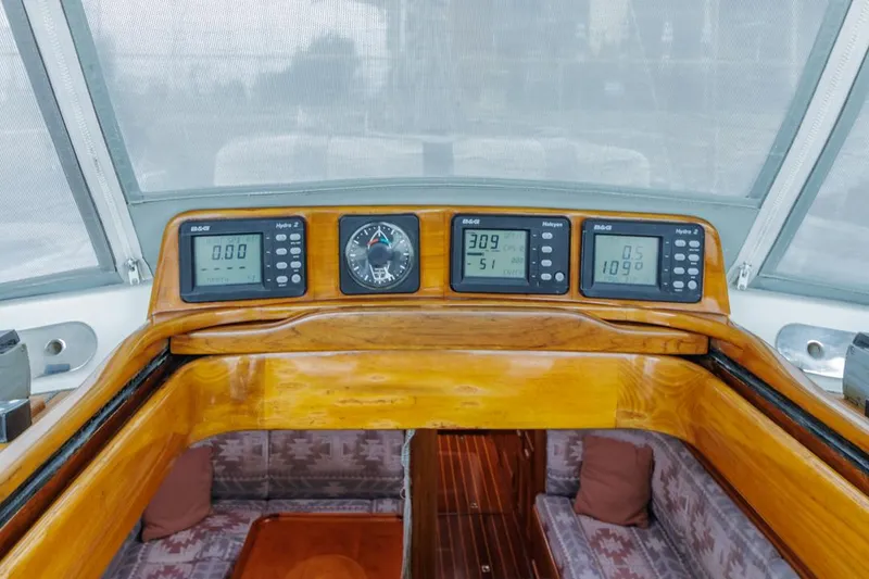 Slide: The Image of Farr 55 yacht cockpit with navigation instruments, 1994 model. - 22