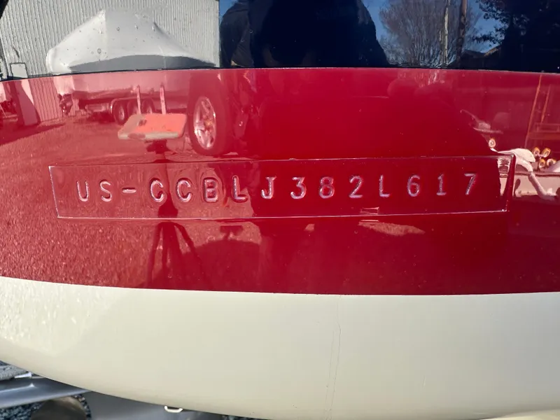 Slide: The Image of 2017 Chris-Craft Launch 25 boat hull identification number. - 36