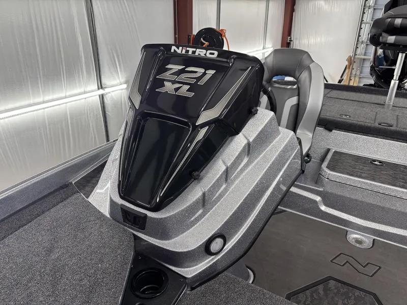 Slide: The Image of 2025 Nitro Z21 XL Pro boat interior with sleek design and modern features. - 11