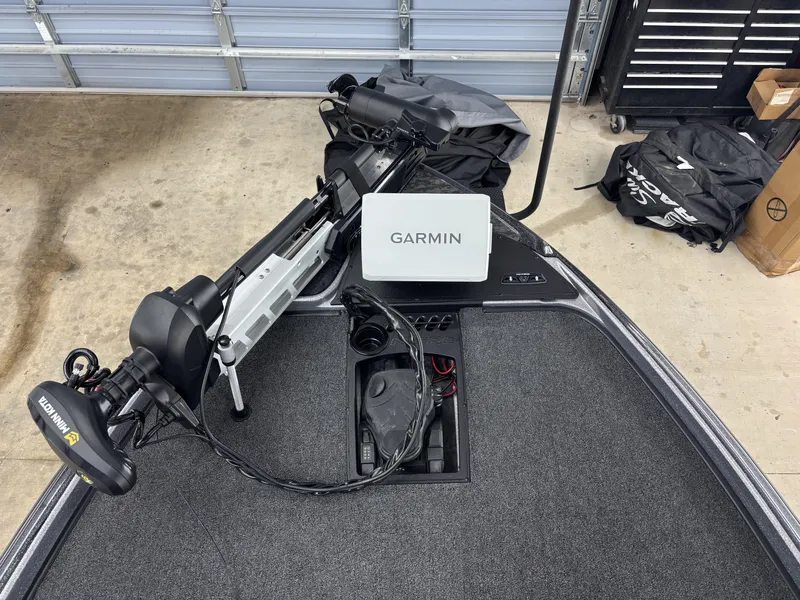 Slide: The Image of 2025 Nitro Z21 XL Pro boat with Garmin navigation system and Minn Kota trolling motor. - 19