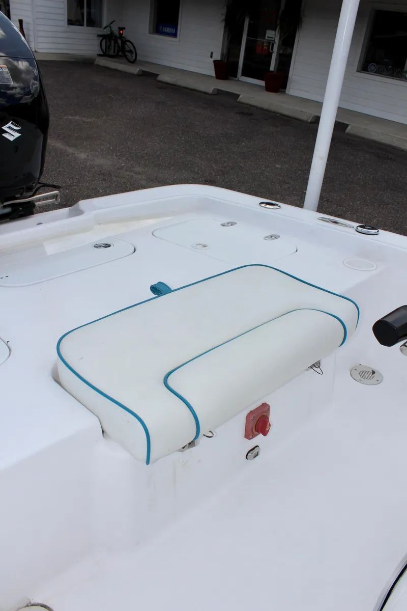 Slide: The Image of ALK2 Powerboats 17HS 2024, white seating area on a boat. - 14