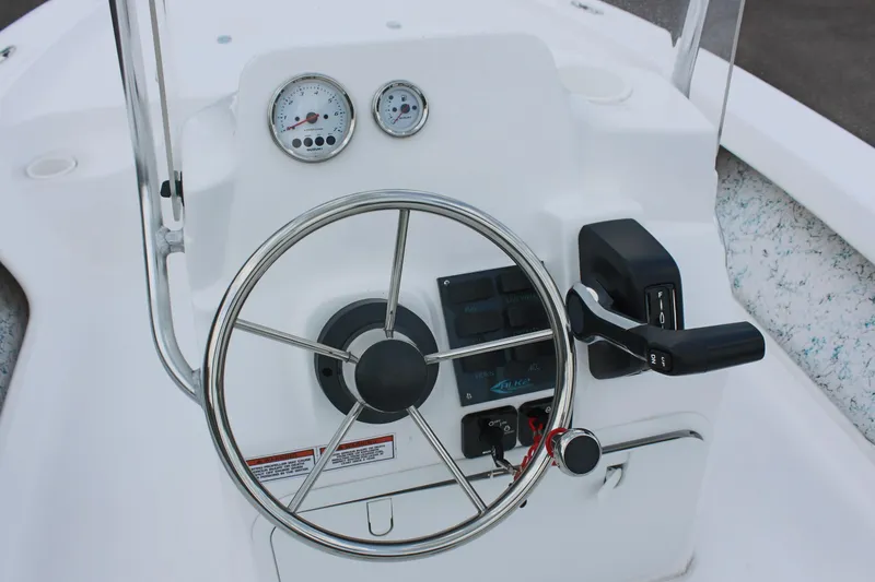 Slide: The Image of Control console of ALK2 Powerboats 17HS, 2024 model. - 16