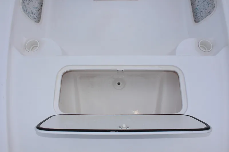Slide: The Image of ALK2 Powerboats 17HS 2024 storage compartment open. - 21