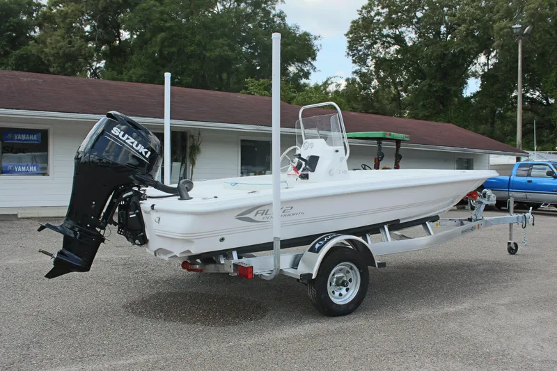 Slide: The Image of 2024 ALK2 Powerboats 17HS on trailer with Suzuki engine. - 6