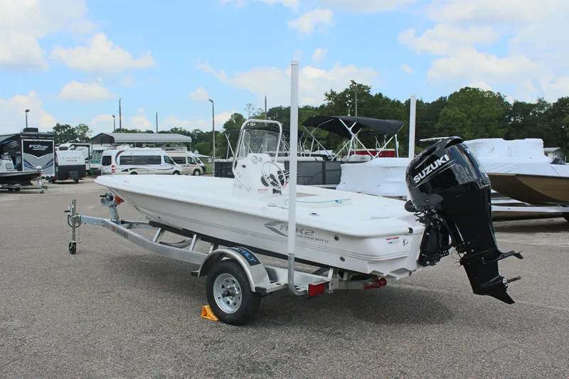 Slide: The Image of 2024 ALK2 Powerboats 17HS on trailer with Suzuki engine. - 8