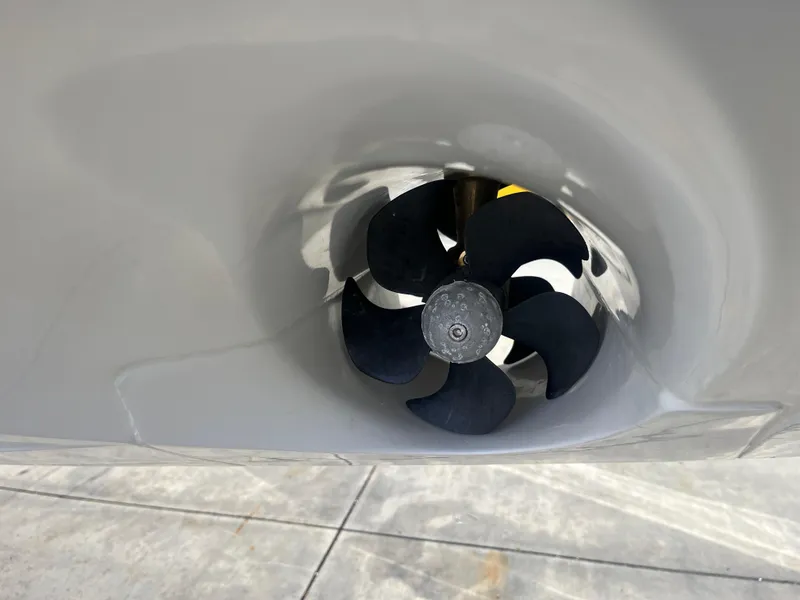 Slide: The Image of Close-up of a Nimbus W11 #46 boat propeller, 2025 model. - 11