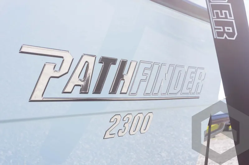 Slide: The Image of Pathfinder 2300 HPS 2025 model logo on a light blue surface. - 19