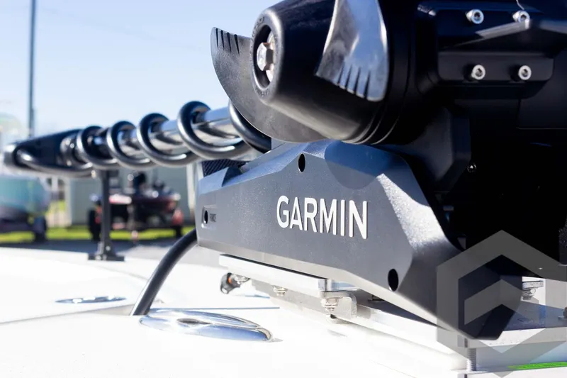 Slide: The Image of Garmin equipment on 2025 Pathfinder 2300 HPS boat, close-up view. - 23