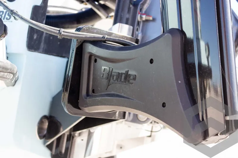 Slide: The Image of Close-up of a 2025 Pathfinder 2300 HPS boat component with "Blade" branding. - 28