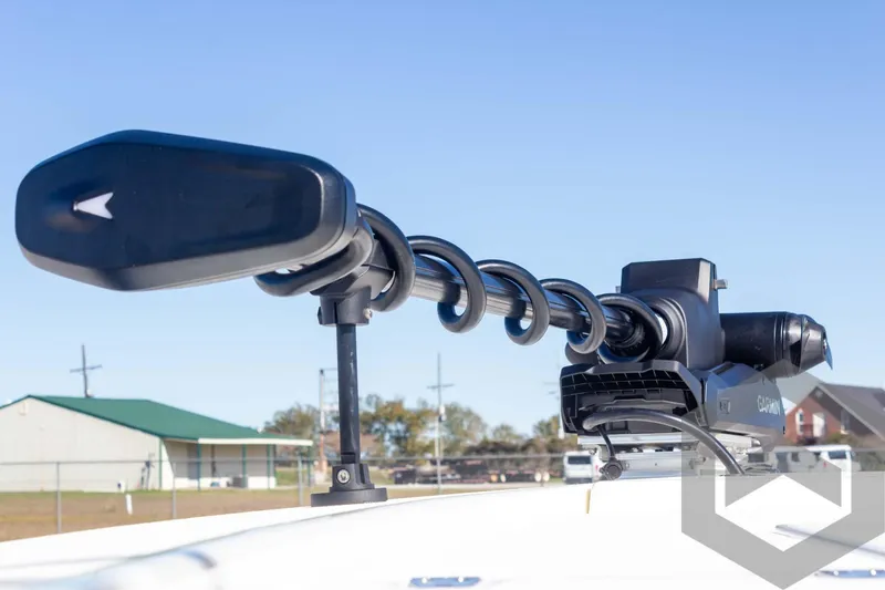 Slide: The Image of 2025 Pathfinder 2300 HPS boat with advanced trolling motor system. - 42