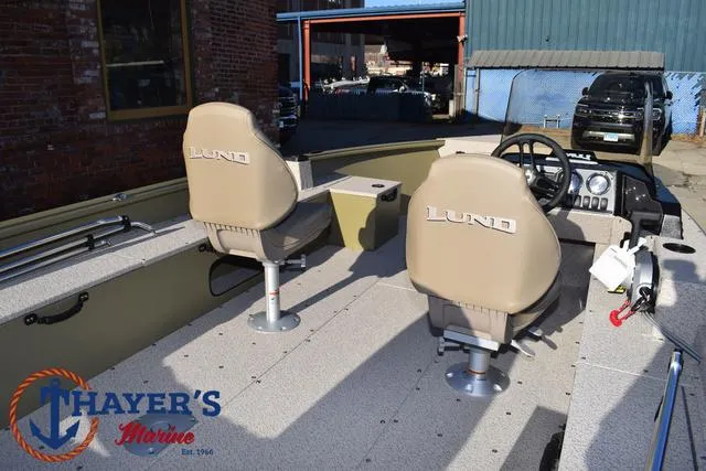 Slide: The Image of 2025 Lund 1875 Alaskan SS boat interior with two seats at Thayer's Marine. - 39