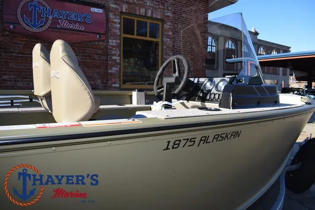 Slide: The Image of 2025 Lund 1875 Alaskan SS boat at Thayer's Marine dealership. - 40