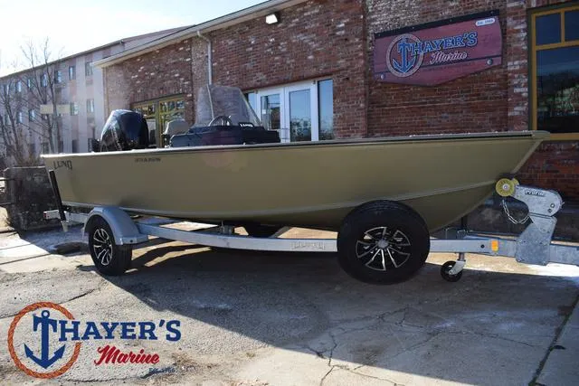 Slide: The Image of 2025 Lund 1875 Alaskan SS boat on trailer at Thayer's Marine. - 42