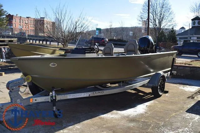 Slide: The Image of 2025 Lund 1875 Alaskan SS boat on trailer in outdoor setting. - 8