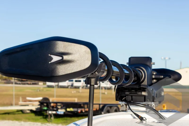 Slide: The Image of Close-up of 2025 Pathfinder 2500 Hybrid boat motor in a sunny outdoor setting. - 15