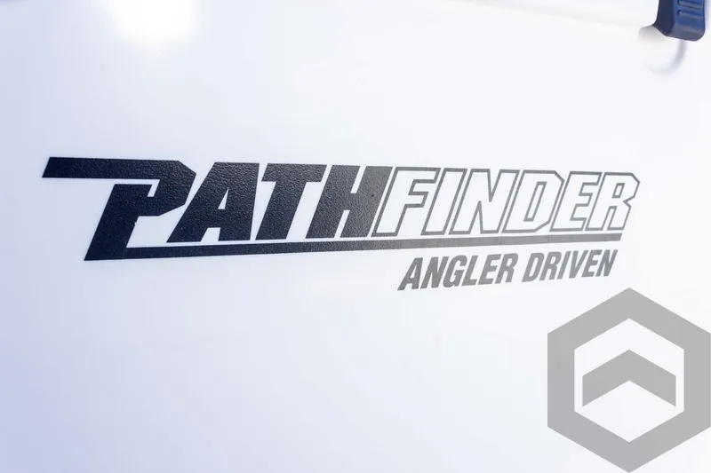 Slide: The Image of Pathfinder 2500 Hybrid 2025 logo with "Angler Driven" text on white background. - 37