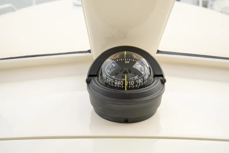 Slide: The Image of Compass on 2021 Brooklin Boat Yard 32 Express yacht dashboard. - 42