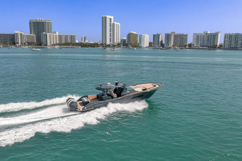 Slide: The Image of 2025 Buddy Davis PININFARINA 47 CC cruising in coastal city waters. - 28