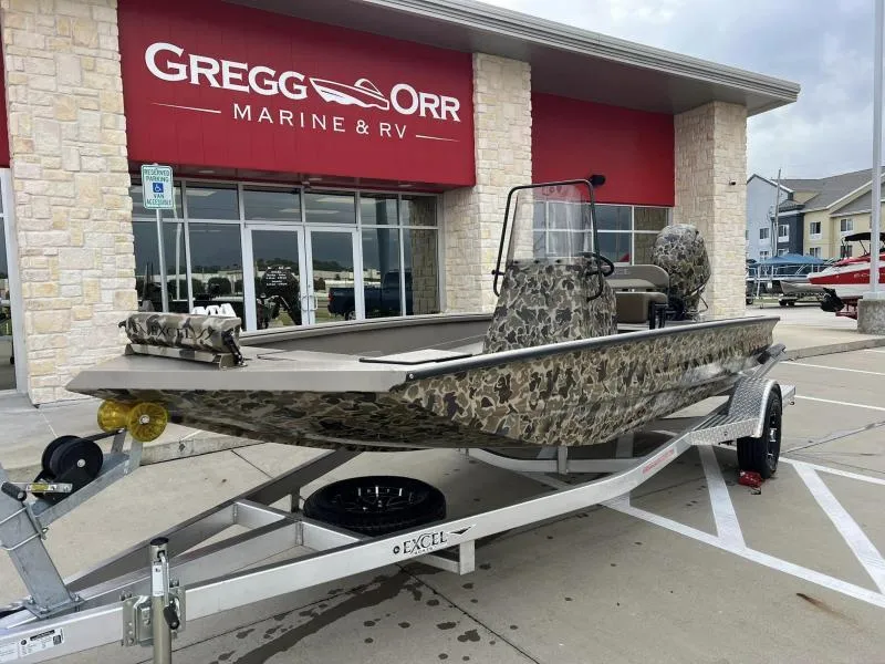 Slide: The Image of 2024 Excel Boats 1860 STALKER at Gregg Orr Marine & RV dealership. - 1