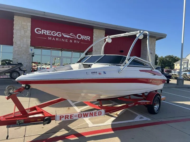 Slide: The Image of 2011 Crownline 185 SS boat on trailer at Gregg Orr Marine & RV dealership. - 1