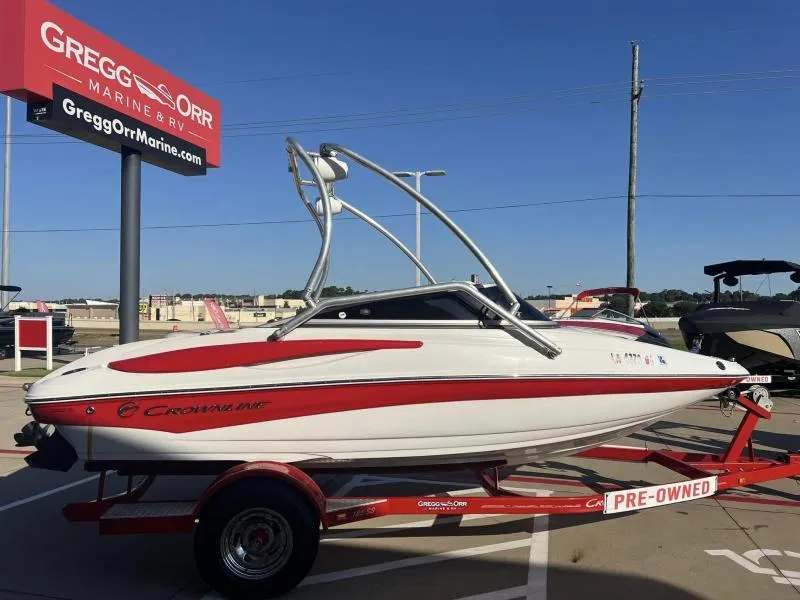 Slide: The Image of 2011 Crownline 185 SS boat on trailer at Gregg Orr Marine dealership. - 5