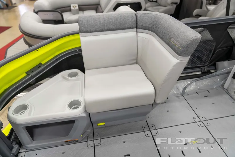Slide: The Image of 2024 Sea-Doo SWITCH CRUISE 18 230HP interior seating with cup holders and modern design. - 4