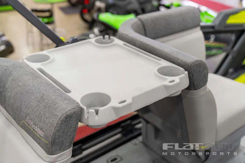 Slide: The Image of 2024 Sea-Doo SWITCH CRUISE 18 interior with cup holders and seating. - 5
