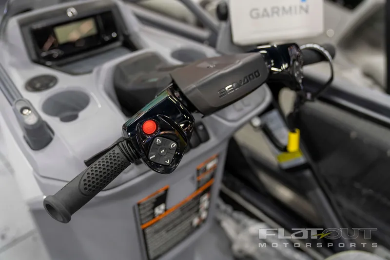 Slide: The Image of 2024 Sea-Doo SWITCH CRUISE 18 230HP steering controls with Garmin display. - 9