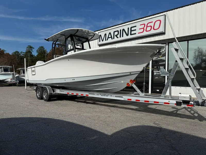 The Image of 2025 Sea Hunt Gamefish 28 with Coffin Box on trailer at Marine 360 dealership. - 1