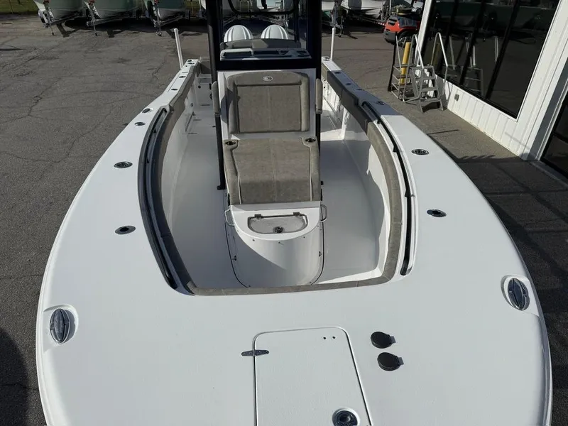 Slide: The Image of 2025 Sea Hunt Gamefish 28 with Coffin Box, spacious deck view. - 4