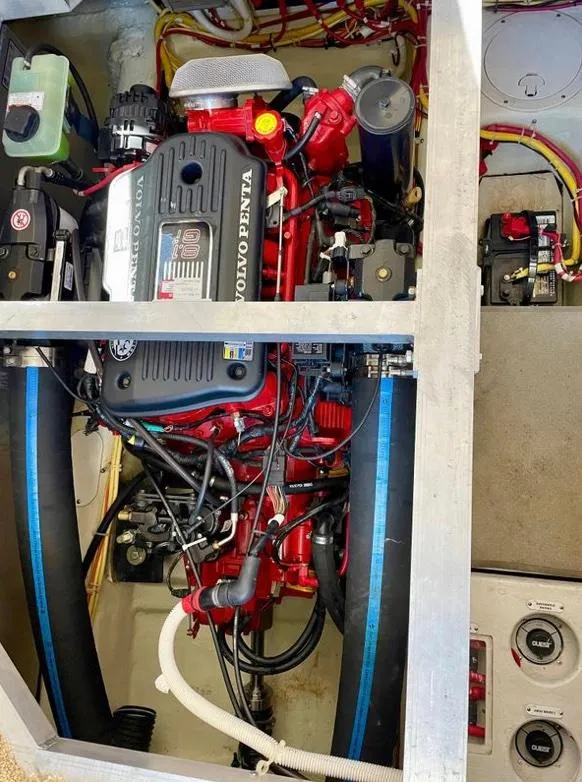 Slide: The Image of Engine compartment of a 2007 Carver 35 Super Sport with Volvo Penta engine. - 39