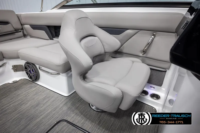 Slide: The Image of Luxurious interior of 2025 Four Winns HD5 boat with plush seating and modern design. - 23