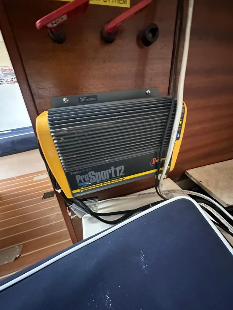 Slide: The Image of ProSport12 battery charger inside 2006 J Boats J/92S sailboat cabin. - 38