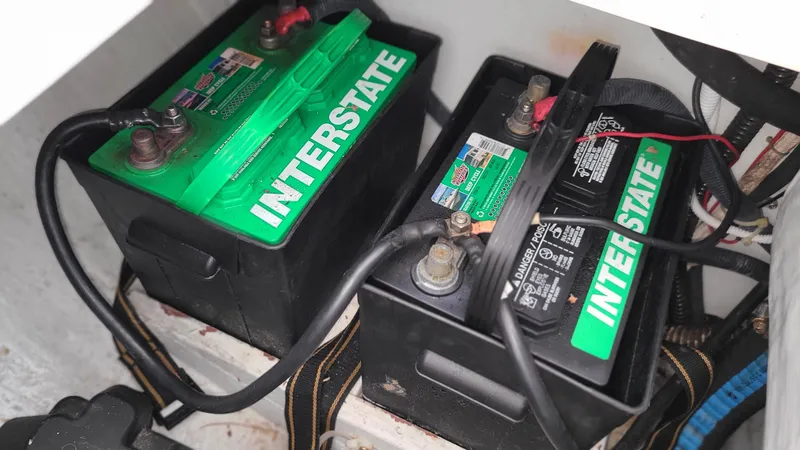 Slide: The Image of Two Interstate batteries in a 2007 Alerion Express 28 boat. - 21
