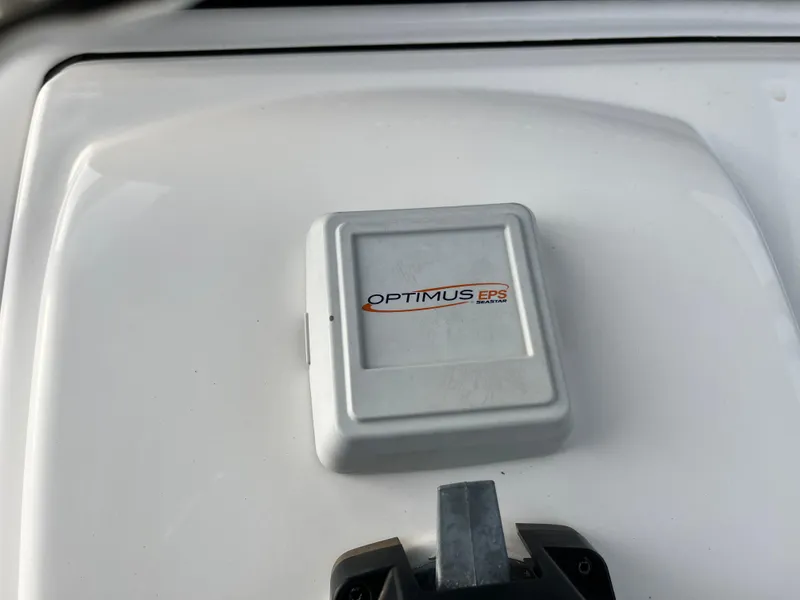 Slide: The Image of Optimus EPS control on 2019 Sportsman Open 252 Center Console boat. - 25