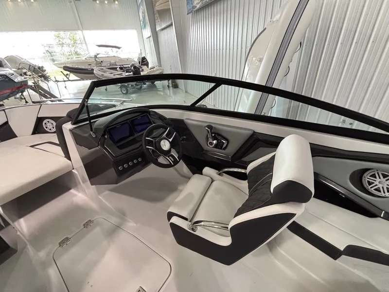 Slide: The Image of Interior view of 2025 Monterey 238SS Luxury Bowrider boat. - 15