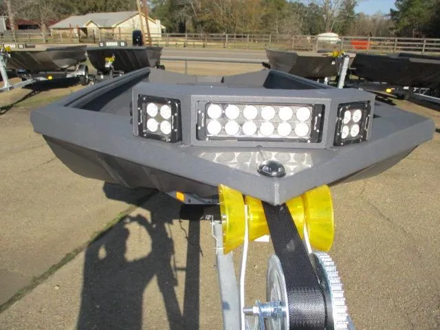 Slide: The Image of Reaper Boats 2025 model 756-1231 with LED lights on trailer. - 4
