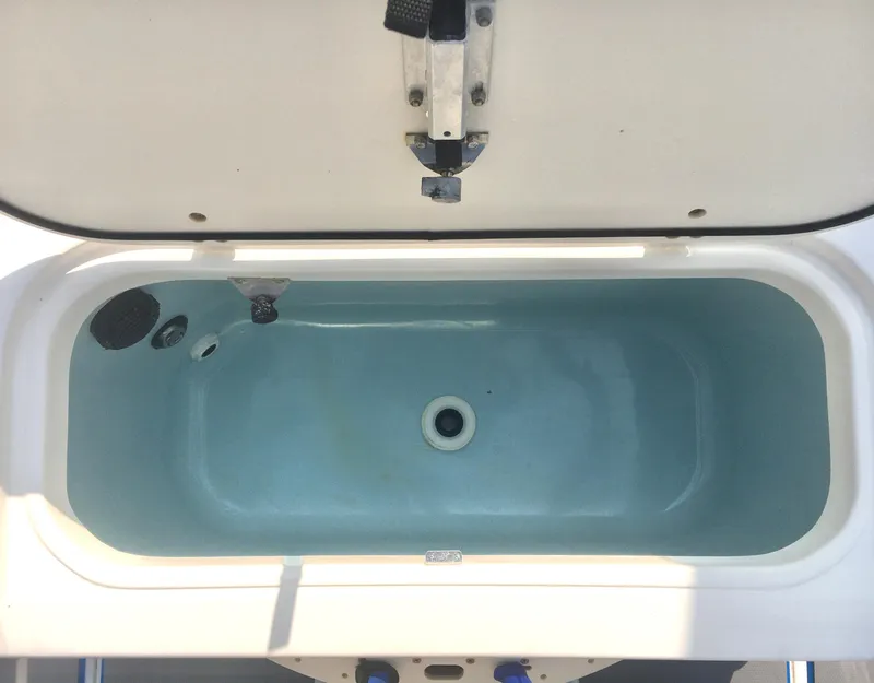 Slide: The Image of Livewell compartment of a 2015 Boston Whaler 210 Montauk boat. - 13