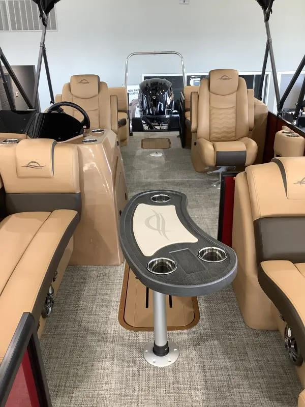 Slide: The Image of Luxurious 2025 G3 Fusion 322RC boat interior with plush seating and modern design. - 7