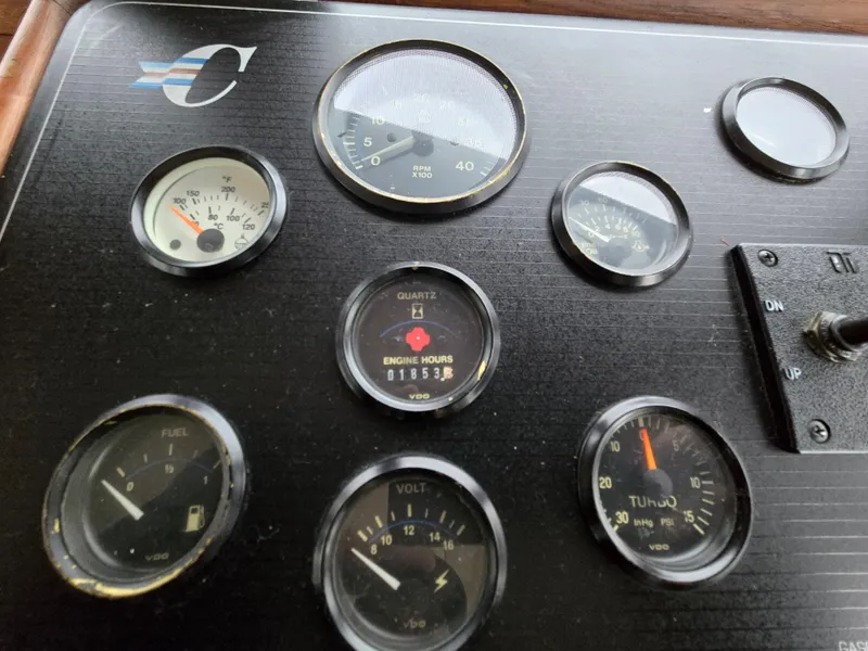 Slide: The Image of Dashboard of a 1991 Cooper Prowler with various gauges and controls. - 13